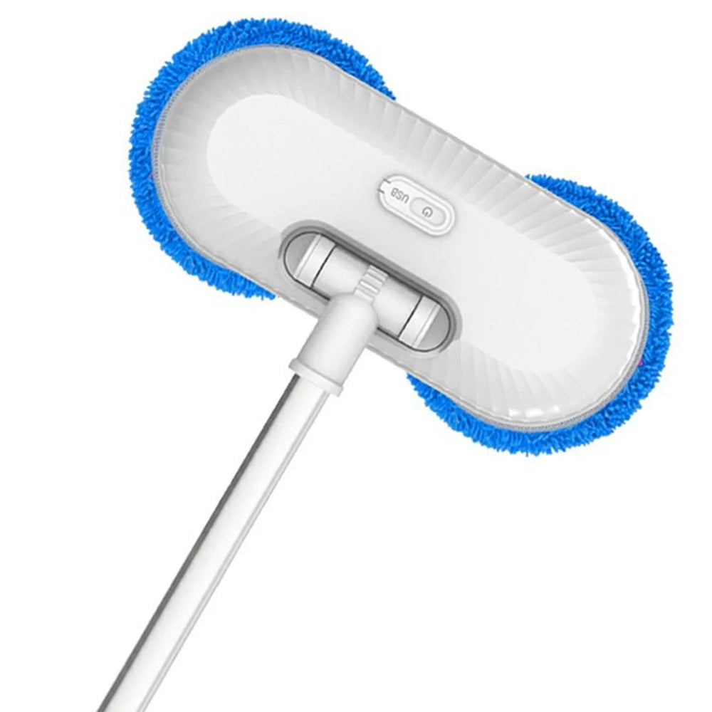 WV-291 Electric Dual-Head Window Cleaner with Extension Pole, Rotatable Head Glass Mirror Cleaning Tool for Home / Ceiling - Sapphire - 2