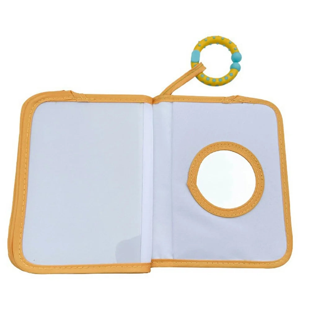 Cartoon Lion Print Baby Memory Book Photo Album for Newborns with Teething Ring and Mirror - 5