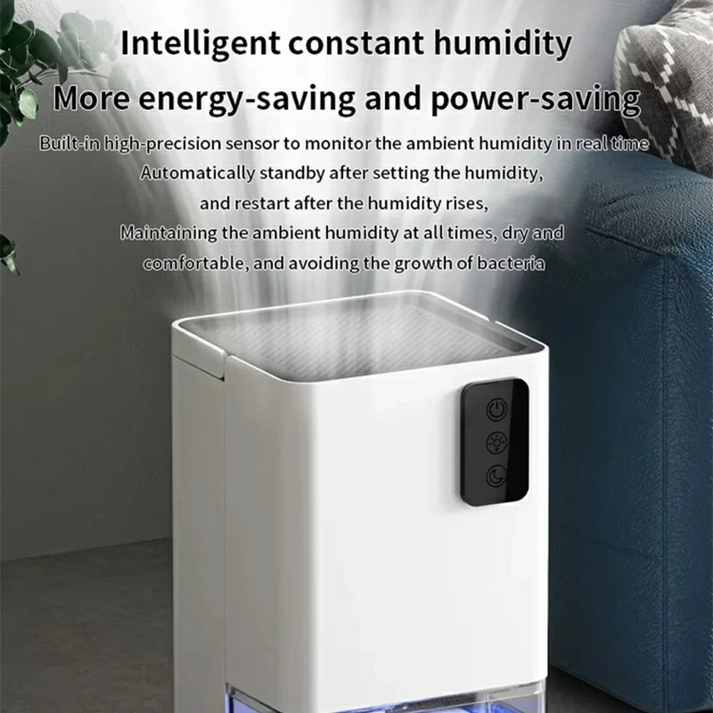 0818-1 1200ml Water Tank Semiconductor Dehumidifier for Home Silent Smart Moisture Remover - UK Plug - 7