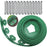 Garden Landscape Edging Length: 10m, 6cm x5cm Lawn Edging Border L-Shaped Barrier with 30PCS Stakes - Green - 1