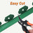 Garden Landscape Edging Length: 10m, 6cm x5cm Lawn Edging Border L-Shaped Barrier with 30PCS Stakes - Green - 4