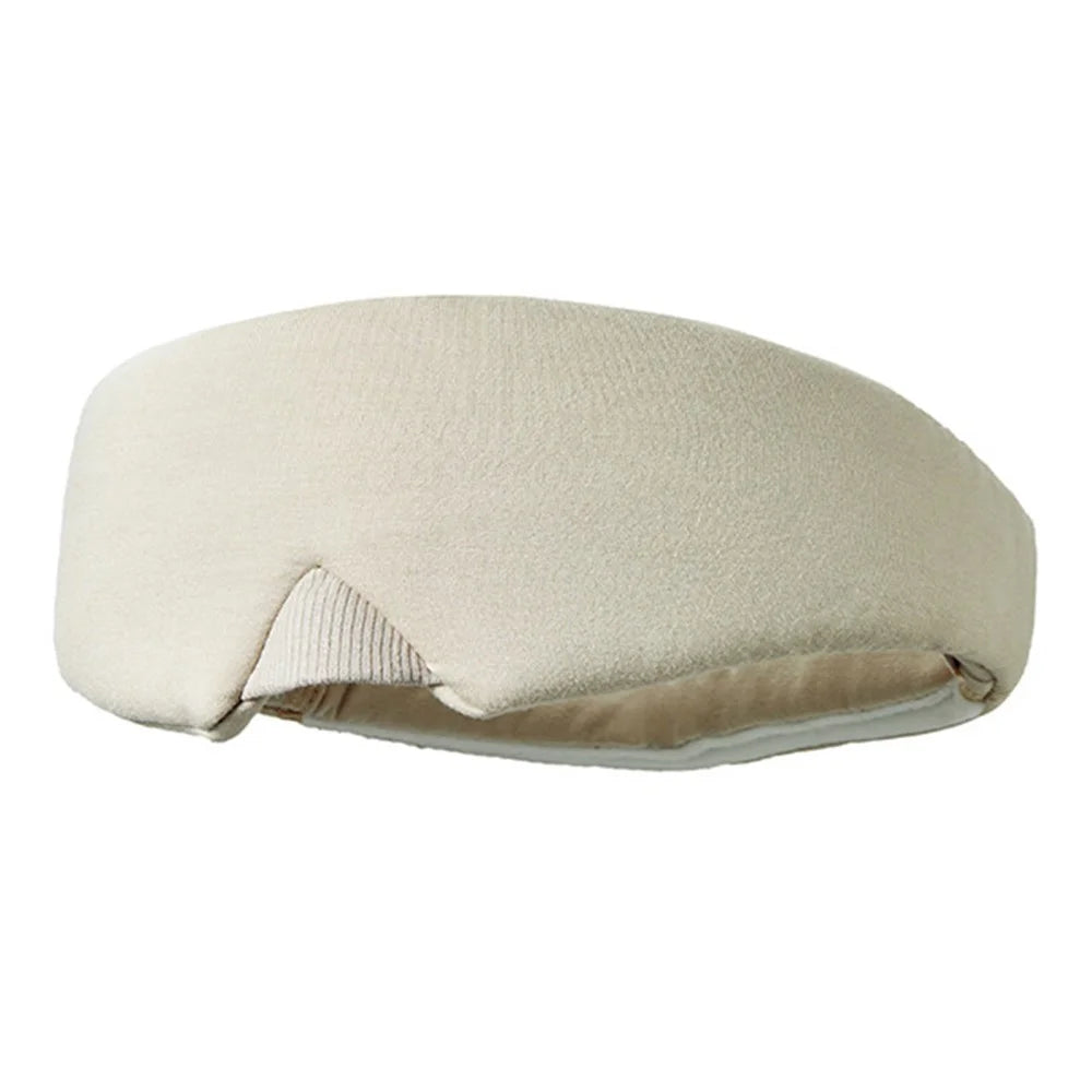 Breathable Sleeping Eye Mask No Pressure Portable Blackout Eyeshade for Travel Office Naps - Apricot - 1
