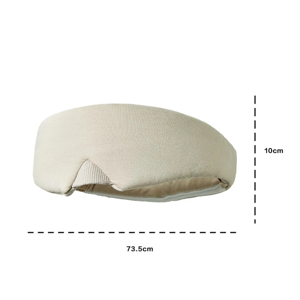 Breathable Sleeping Eye Mask No Pressure Portable Blackout Eyeshade for Travel Office Naps - Apricot - 5