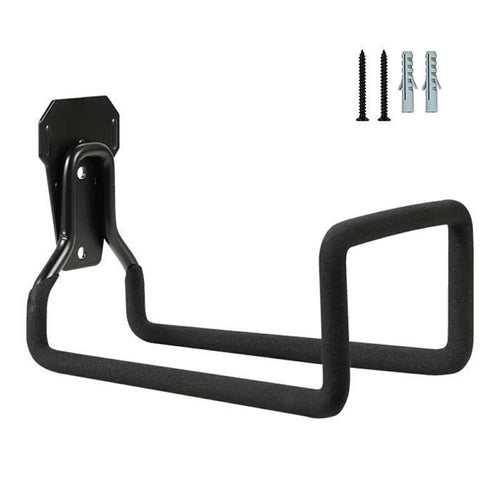 Space Saving Heavy Duty Wall Mounted Garage Storage Hanger for Garden Hose  /  Power Cord  /  Yard Tools Organizer - Black - 1
