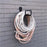 Space Saving Heavy Duty Wall Mounted Garage Storage Hanger for Garden Hose  /  Power Cord  /  Yard Tools Organizer - Black - 7