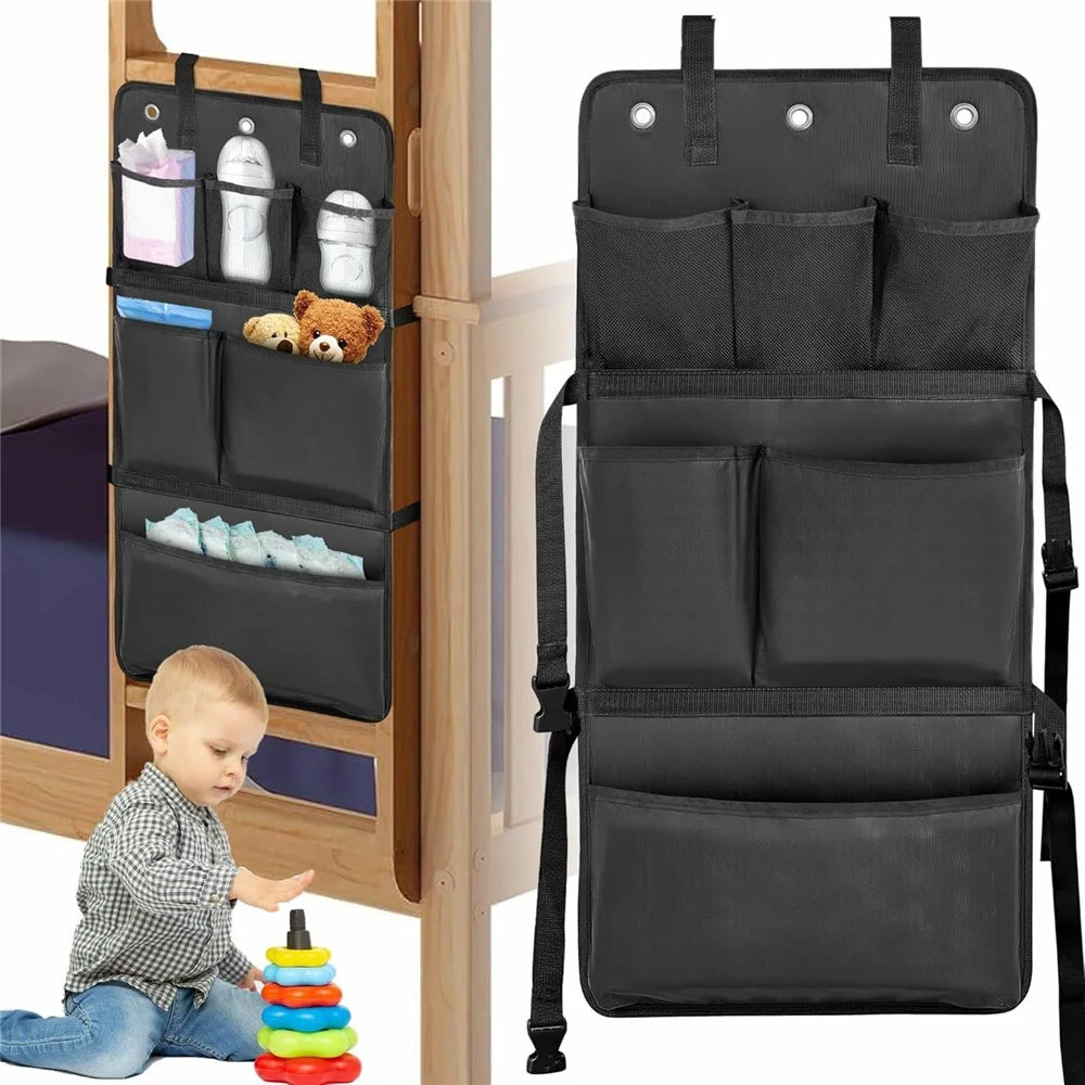 Oxford Cloth Bunk Bed Ladder Cover with Storage Pockets Anti Climb Protection for Children - 2