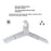 Ultralight Aluminum Alloy Foldable Hanger for Camping Travel Portable Magic Clothes Hanger - Silver - 2