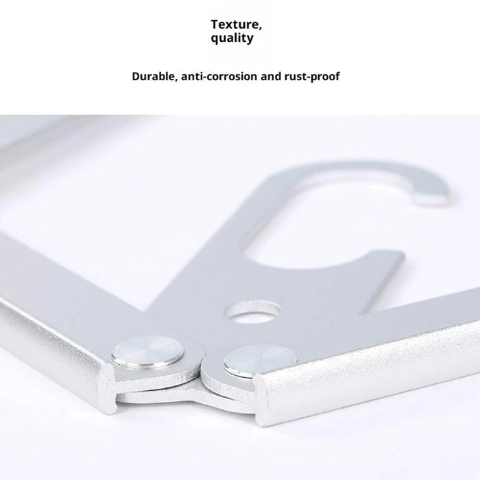 Ultralight Aluminum Alloy Foldable Hanger for Camping Travel Portable Magic Clothes Hanger - Silver - 4