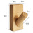 Wall Mounted Wooden Hook Space Saving Beech Wood Hanger for Entryway Coat Hat Rack - 6
