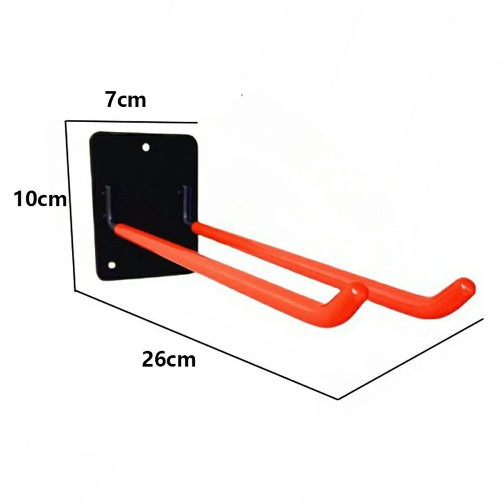 Wall Mounted Garage Tool Organizer Heavy Dut Metal Hanger for Shovel Rake Storage Rack - Orange - 5
