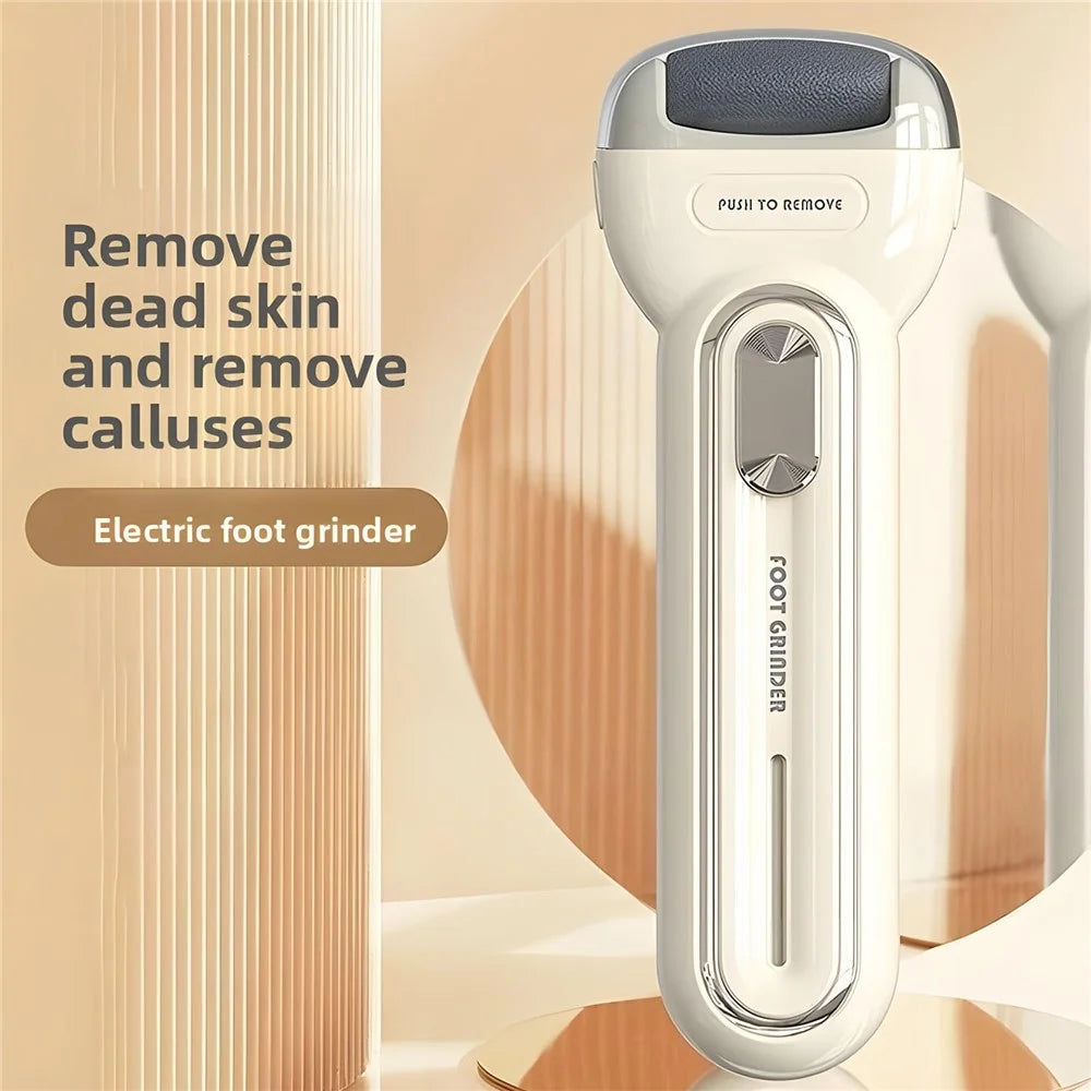 A18 Electric Foot Callus Remover Battery Powered Pedicure Tool Dead Skin File Foot Grinder for Home - Beige - 3