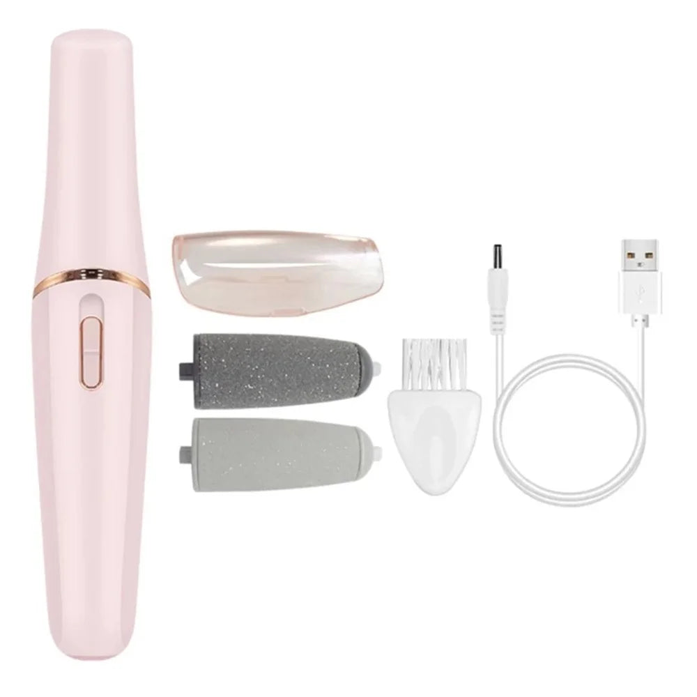 USB Rechargeable Electric Foot File 2 Speed Settings Callus Remover Pedicure Tool for Dead Skin Removal - 1