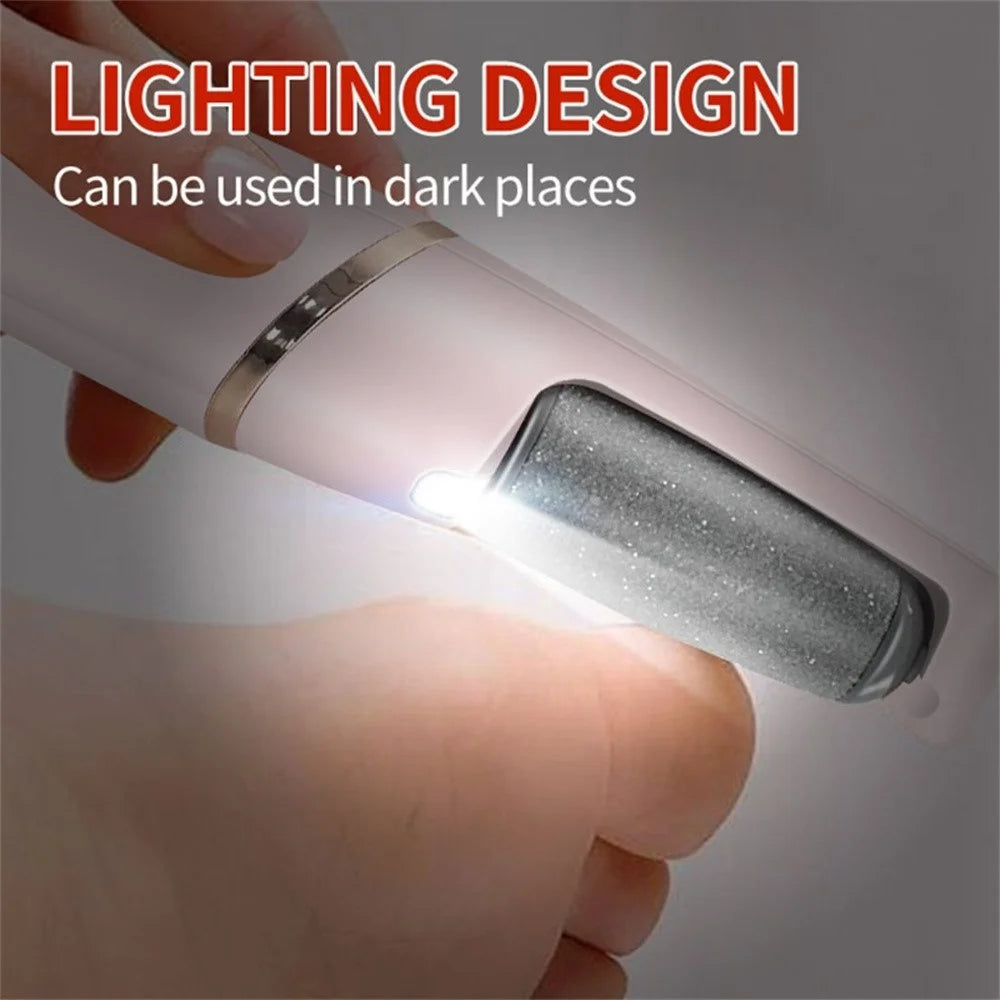 USB Rechargeable Electric Foot File 2 Speed Settings Callus Remover Pedicure Tool for Dead Skin Removal - 2