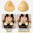 1 Pair Double Sided Adhesive Triangle Bra Inserts for Women Invisible Breathable Push Up Breast Pad - A - 3