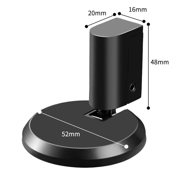 Non-magnetic Push Press Door Stopper Floor Mount Silent Buffer for Bathroom Bedroom Wall Protector - Black - 7