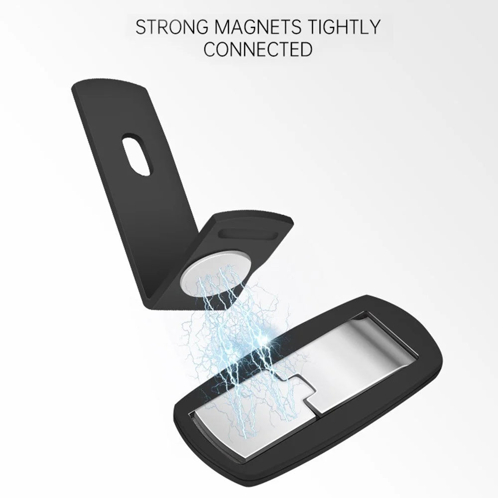 No Drilling Strong Magnet L-Shaped Doorstop Ultra Thin Floor Mount Magnetic Door Stopper - 2