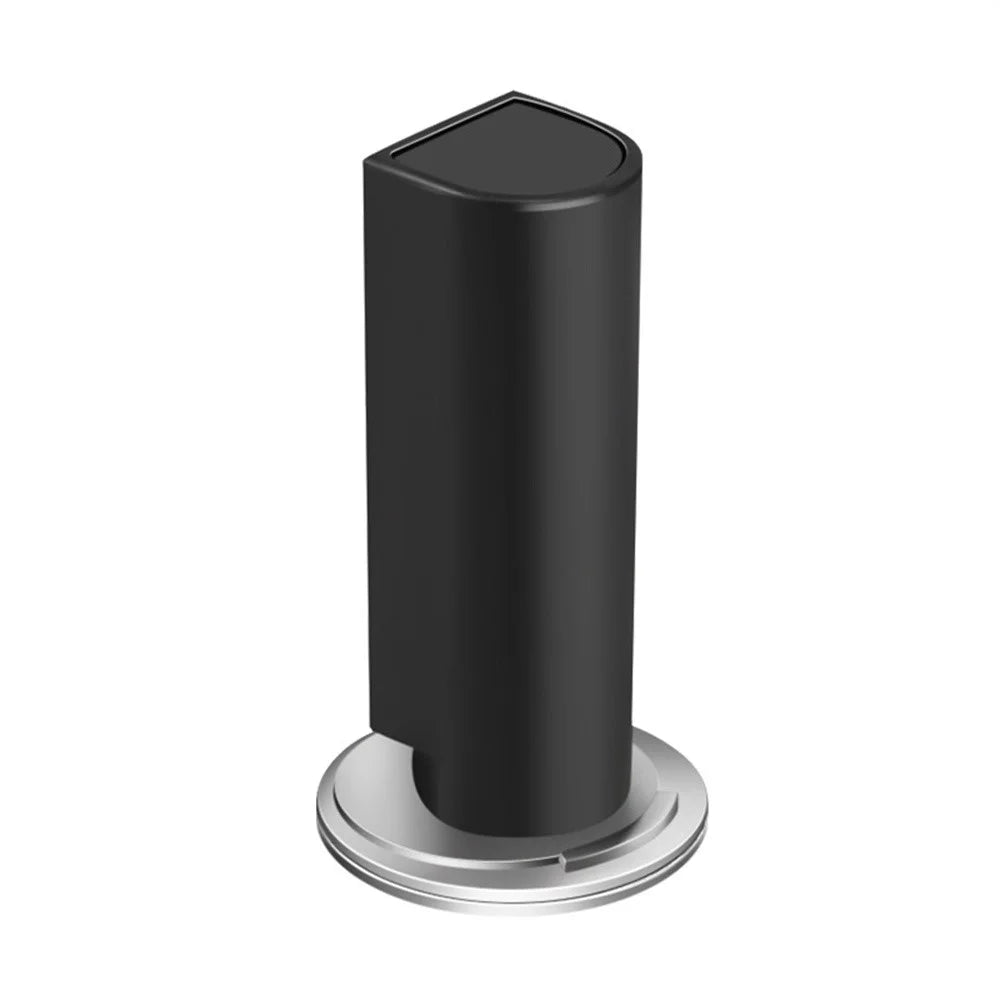 No Drilling Silent Door Stopper Waterproof Stainless Steel + PP Anti Collision Floor Mounted Door Catch - Black - 1