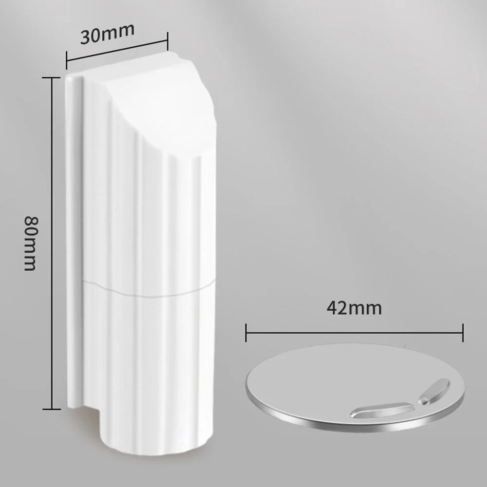 Invisible Magnetic Door Stopper for Bathroom Glass Door Ultra Thin No Drill Door Holder - White - 5