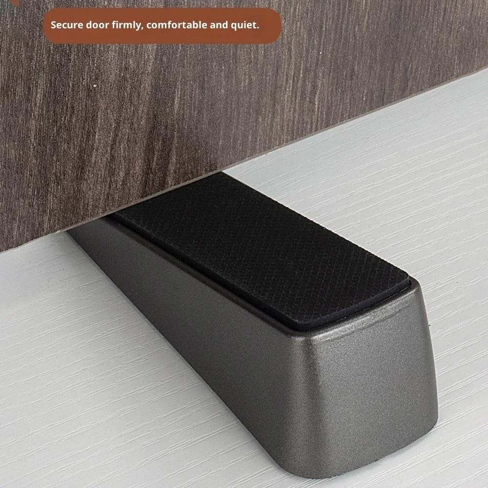 No Drilling Door Stopper for Home Hotel Door Stop Noise Reduction Anti Collision Door Wedge - Grey - 4