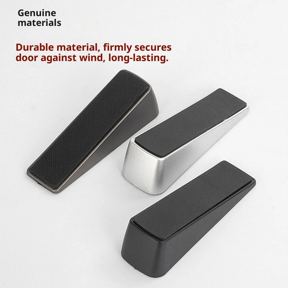No Drilling Door Stopper for Home Hotel Door Stop Noise Reduction Anti Collision Door Wedge - Grey - 6