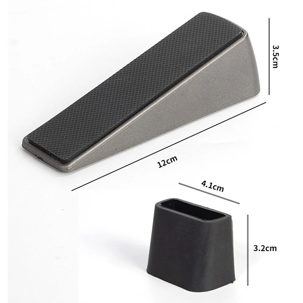 No Drilling Door Stopper for Home Hotel Door Stop Noise Reduction Anti Collision Door Wedge - Grey - 7