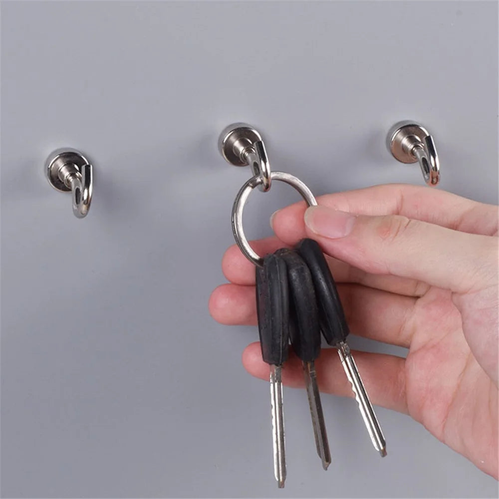 No Drilling Magnetic Hooks Hard Magnetic Hangers for Home Kitchen, Refrigerator, Office - 4