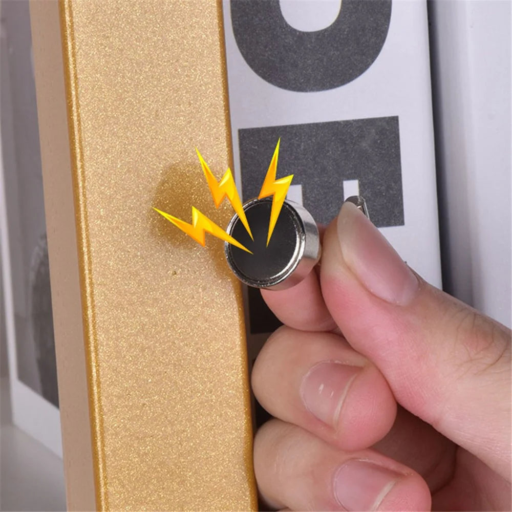 No Drilling Magnetic Hooks Hard Magnetic Hangers for Home Kitchen, Refrigerator, Office - 5