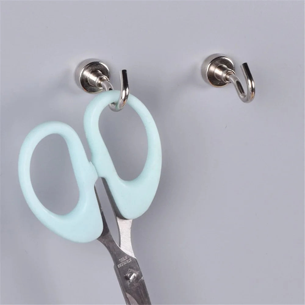 No Drilling Magnetic Hooks Hard Magnetic Hangers for Home Kitchen, Refrigerator, Office - 7
