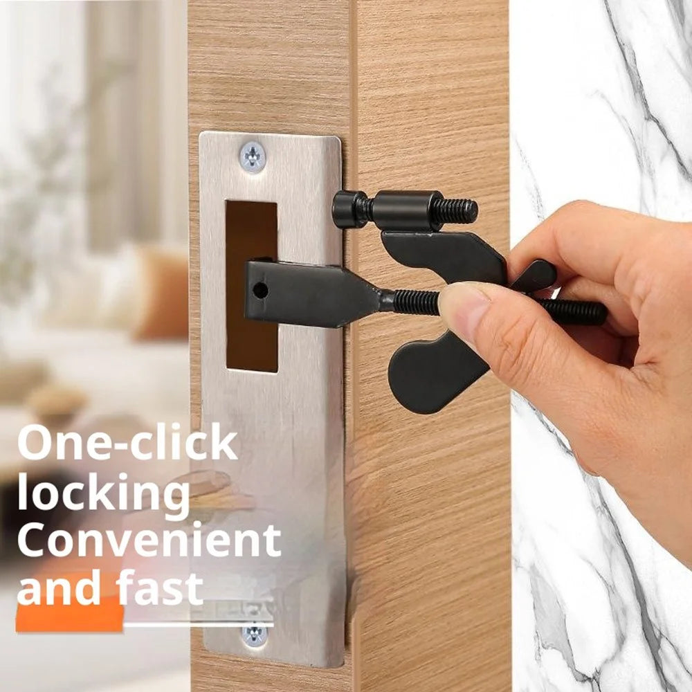 Adjustable Door Stopper for Hotel Rental Security Manganese Steel Safety Lock Door Wedge - 5