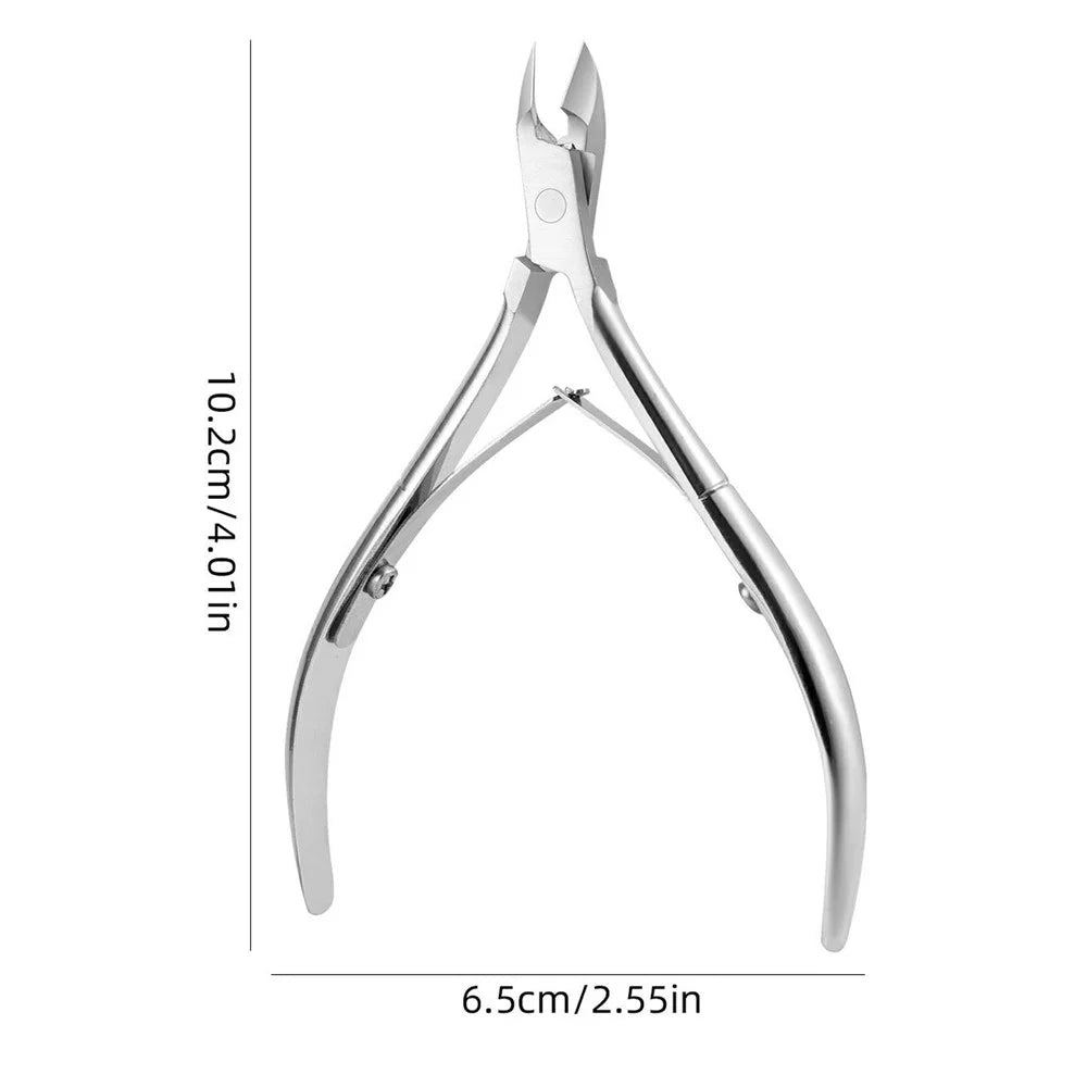Professional Nail Care Manicure Cuticle Trimmer  /  Nail Clipper  /  Ingrown Toenail Tool - Silver - 6