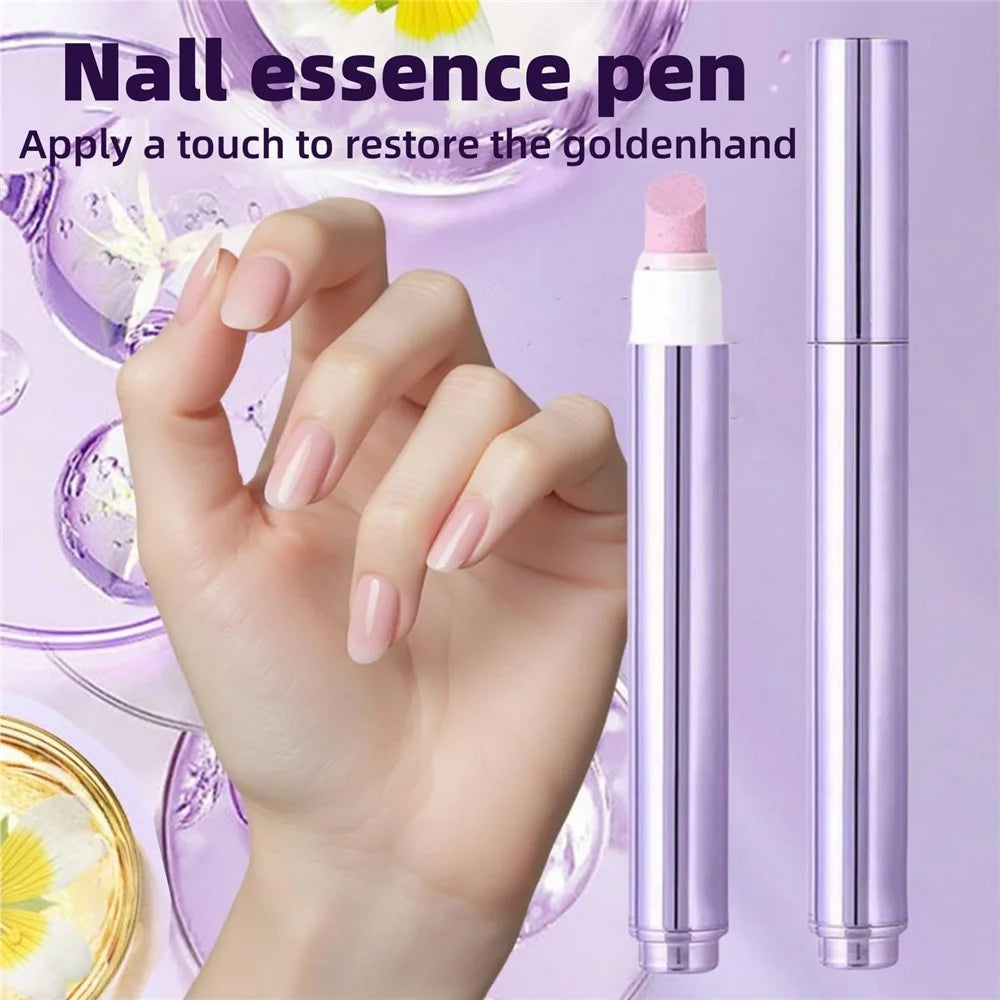 Nail Care Pen Cuticle Remover Hangnail Repair Tool Damaged Nail Treatment File Nourishing Oil for Nail Edge Moisturizing - 3