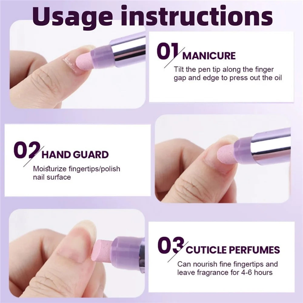 Nail Care Pen Cuticle Remover Hangnail Repair Tool Damaged Nail Treatment File Nourishing Oil for Nail Edge Moisturizing - 7
