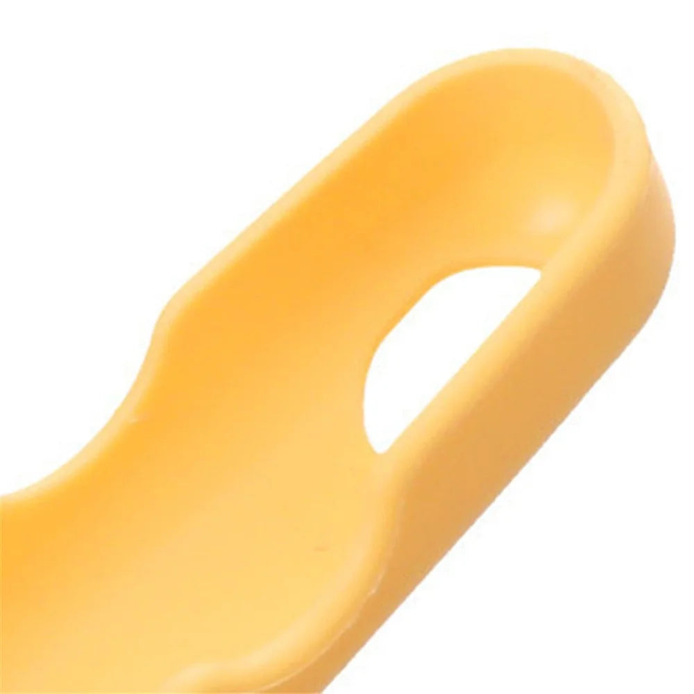 Double-Sided Cleaning Brush Sponge+Scraper Easy Scrubbing for Bathroom Mirrors, Glass Doors and Windows, Sinks - Yellow - 7