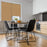 90 x 180cm Self Adhesive No Drill Pleated Blinds Non-Woven Semi-Blackout Shades for Conference Room  /  Study - Black - 4