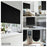 90 x 180cm Self Adhesive No Drill Pleated Blinds Non-Woven Semi-Blackout Shades for Conference Room  /  Study - Black - 5