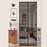 90 x 210cm Magnetic Screen Door Curtain Mesh Insect Barrier No Drilling Privacy Divider for Kitchen / Bedroom - Black - 2