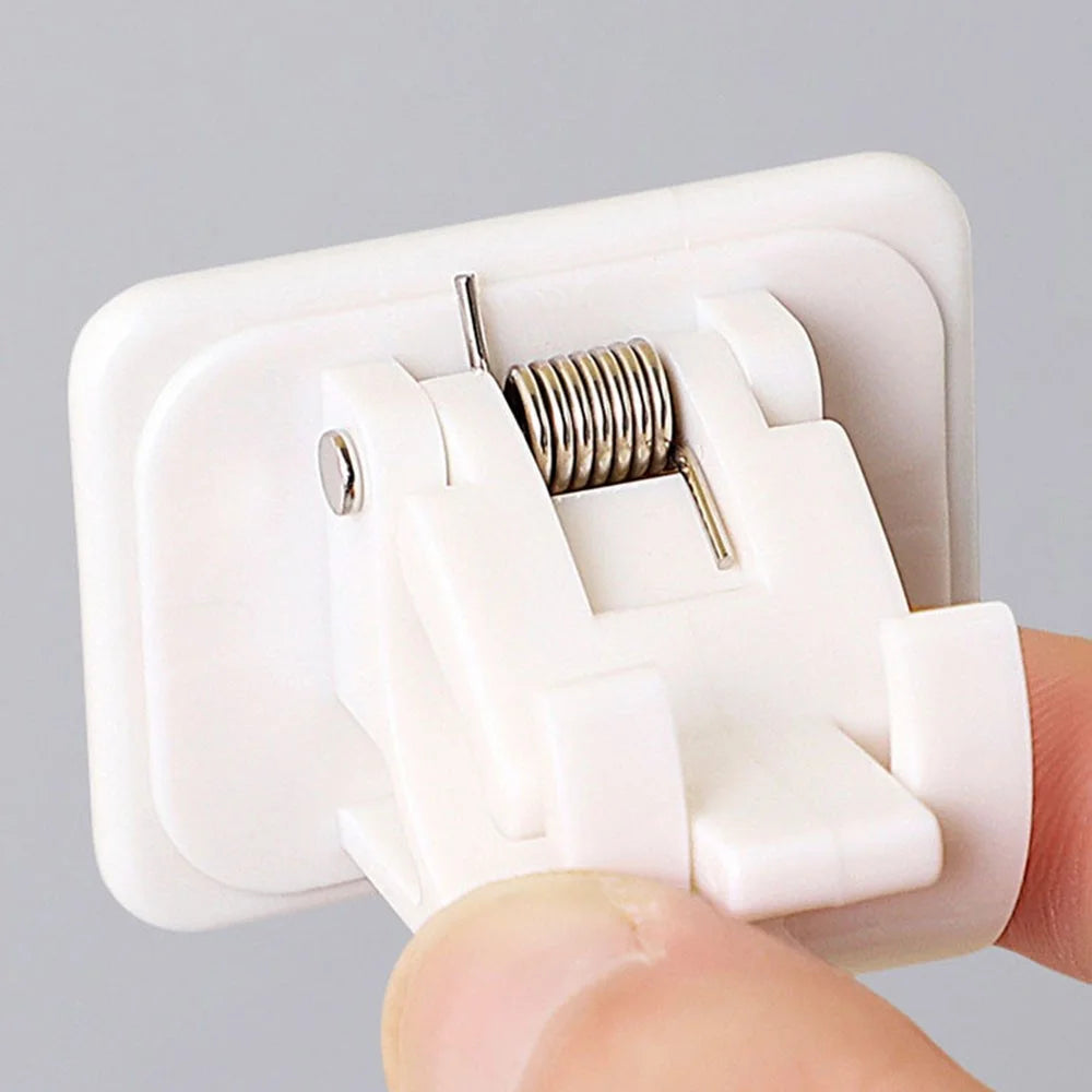 60-110CM Telescopic Tension Rod Towel Curtain Rod Wardrobe Bathroom Clothes Hanger Pole with 2 Rod Holder Hooks - White - 6