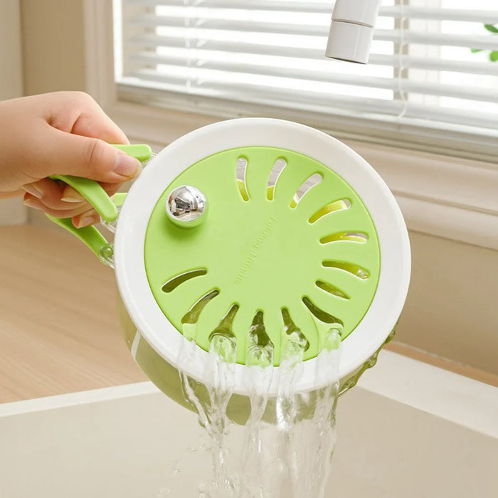 Double Layer Draining Box Large Capacity Fruit Washing Basket Detachable Washing Basket(BPA-Free) - Green - 6