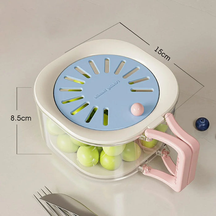 2 in 1 Drainage Tray Thickened Fruit Washing Basket Efficient Drainage Vegetable Washing Basket - Sky Blue - 7