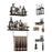5Pcs / Set Carbon Steel Bathroom Storage Shelf Set Wall Mounted Washroom Organizer Set Punching Free - 2