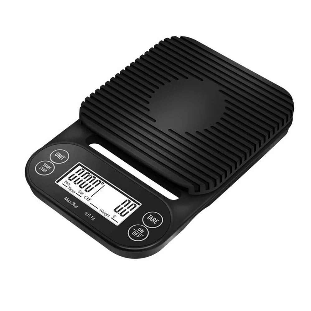 3kg Mini Electronic Scale High Precision 0.1g Digital Scale Clear LED Display Portable for Home Kitchen - Black - 1