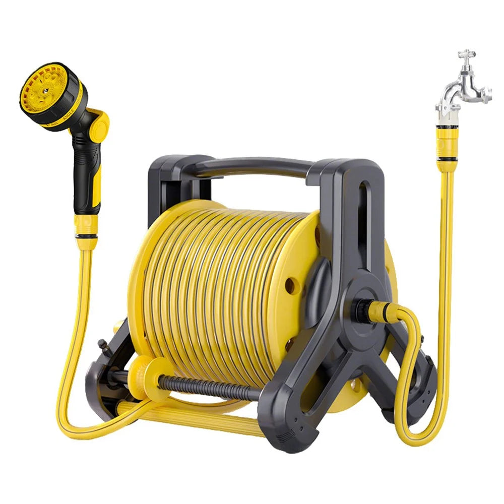 Retractable Garden Hose Reel 25M Garden Watering System Wall Mounted Hose Reel with Spray Nozzle for Car Wash  /  Lawn Irrigation - 1