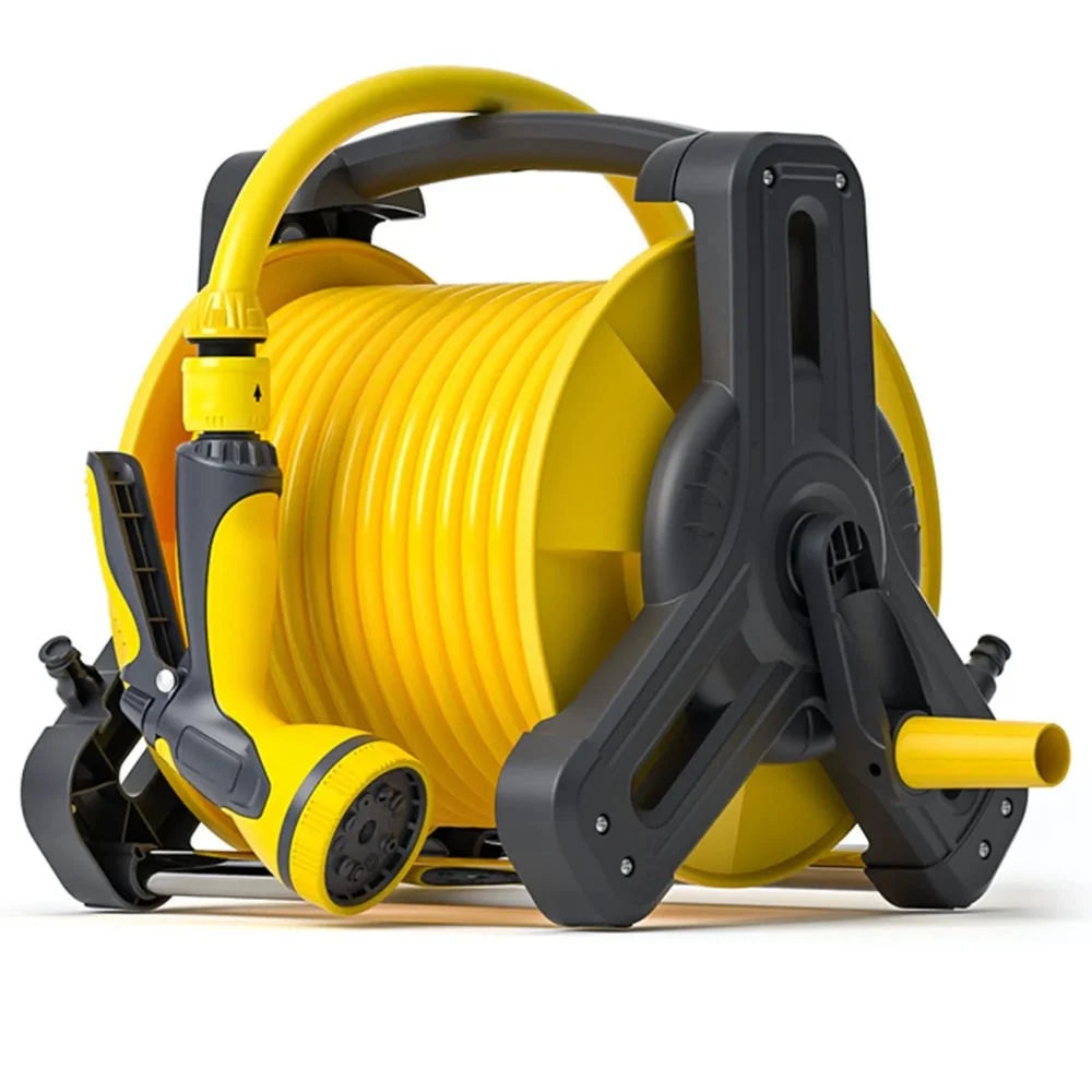 Retractable Garden Hose Reel 25M Garden Watering System Wall Mounted Hose Reel with Spray Nozzle for Car Wash  /  Lawn Irrigation - 2