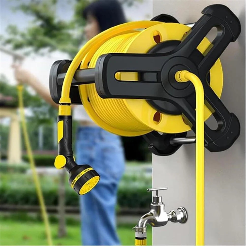 Retractable Garden Hose Reel 25M Garden Watering System Wall Mounted Hose Reel with Spray Nozzle for Car Wash  /  Lawn Irrigation - 7
