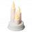 Electroplating LED Electronic Candle Light Rechargeable Flameless Candle Safe Convenient for Party Home Decor - White - 4