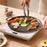 34cm Thickened Maifanite Non Stick Grill Pan Quick Heat Conduction Baking Tray Even Heat Distribution - Black - 2