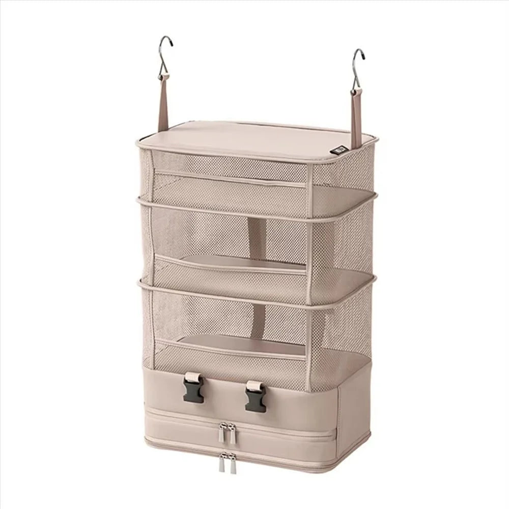 Polyester Hanging Bag 5 Layer Partition Storage Bag Large Capacity for Socks Shirts Jackets - 1