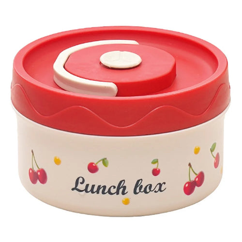 Cherry Pattern 316 Stainless Steel Lunch Box 440ML Portable Bento Container Microwave Safe for Students  /  Office Workers (No FDA) - 1