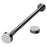 27MM 1.1-1.9M Retractable Stainless Steel Curtain Rod Extendable Clothesline Pole for Bathroom  /  Balcony  /  Window - Original Color - 1