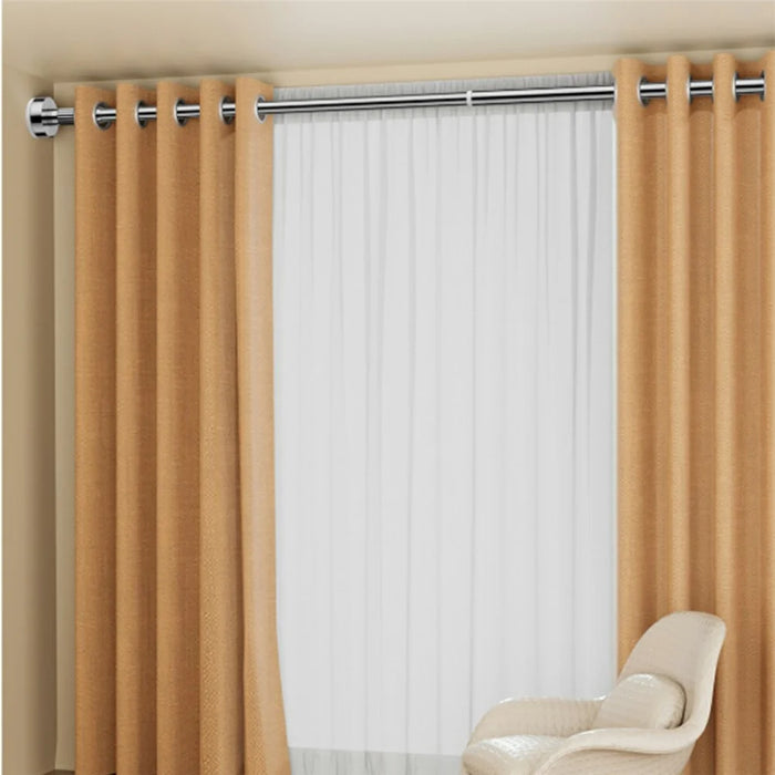 27MM 1.1-1.9M Retractable Stainless Steel Curtain Rod Extendable Clothesline Pole for Bathroom  /  Balcony  /  Window - Original Color - 6